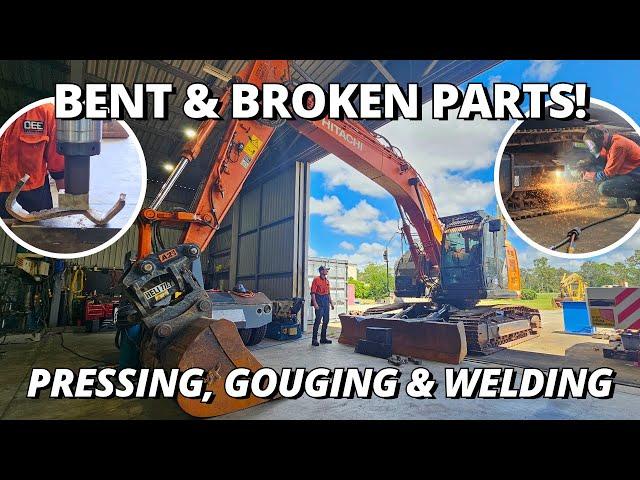 The SHOCKING State of This Rental Excavator! | Repair BENT and BROKEN Parts 