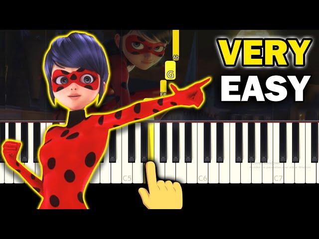 Miraculous Ladybug - Theme - VERY EASY Piano tutorial