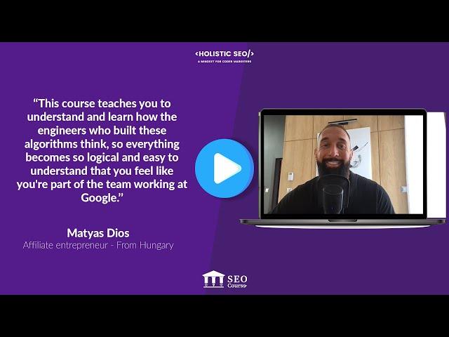 Matyas Dios Testimonial and His Experience for Topical Authority Course