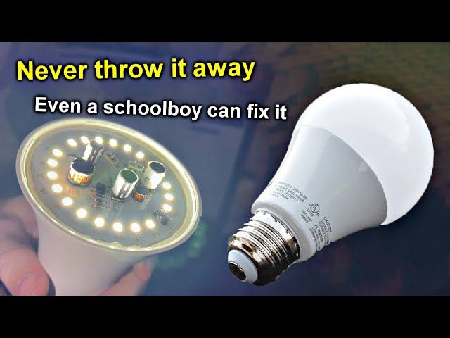 How to DISASSEMBLE and REPAIR an LED lamp WITHOUT A SOLDERING IRON Do-it-yourself LED lamp repair