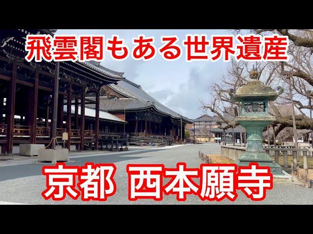 2025年3月6日 飛雲閣のある世界遺産西本願寺を歩く Walking around Nishi Honganji Temple,Kyoto 【4K】