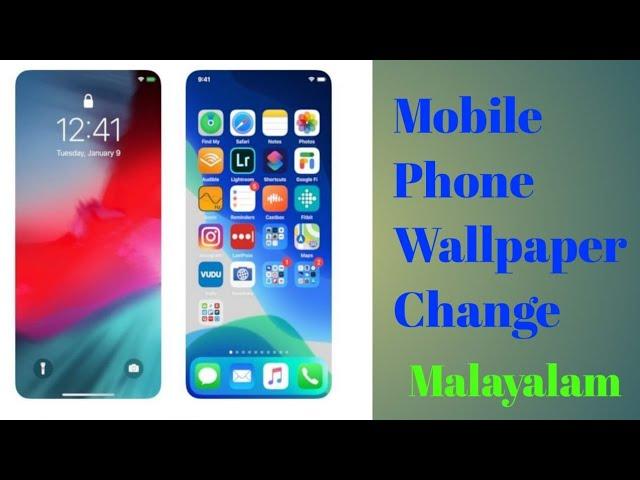 mobile phone how to change wallpaper home screen and lock screen, Malayalam