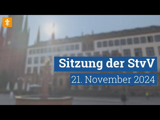  Stadtverordnetenversammlung 21. November 2024 / Landeshauptstadt Wiesbaden