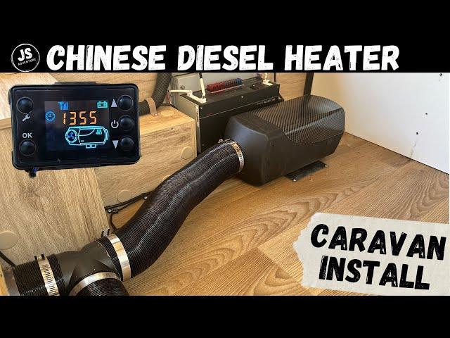 Chinese Diesel Air Heater DIY install to our Off Grid Caravan! #vanlife