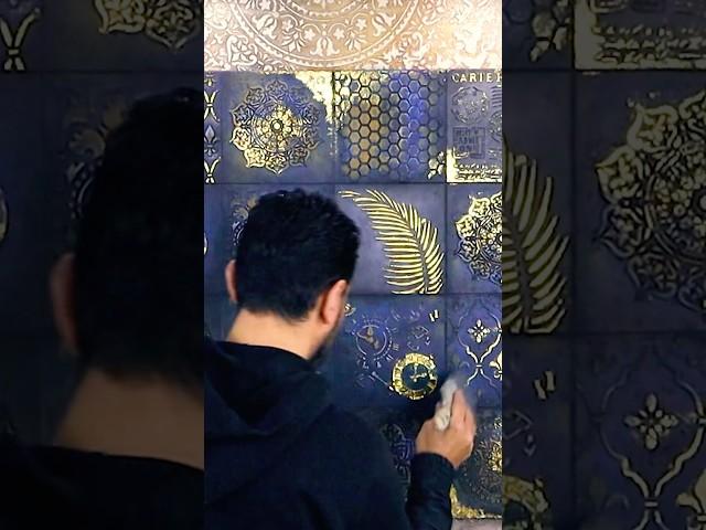 How did I create a luxurious mural with the simplest tools? 