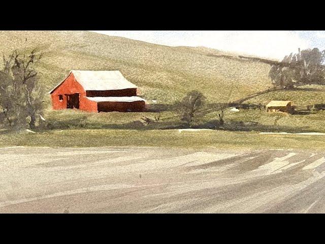 Step-by-step Landscape Scene in Watercolor (My exact process)