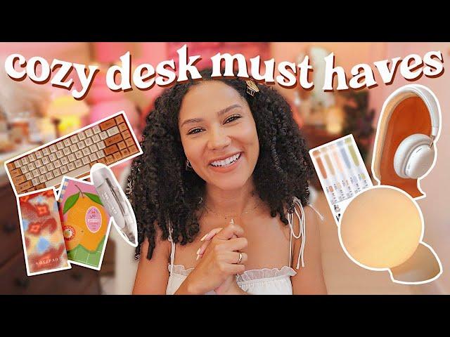cozy desk must-haves️ - stationary, desk items, tech!