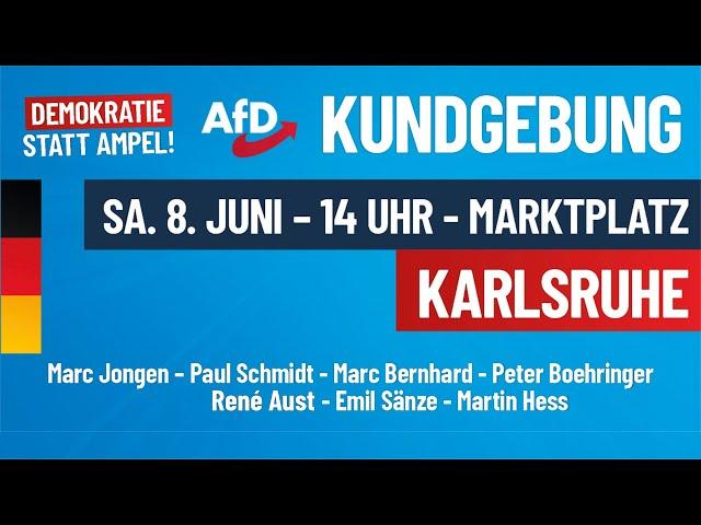 Demokratie statt Ampel! Wahlkampf-Abschlusskundgebung live aus Karlsruhe