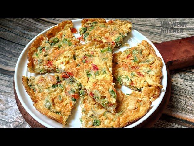 Easy Way to Make Perfect Vegetable Omelette Recipe | Vegetable Omelette | Nolwenn Kitchen