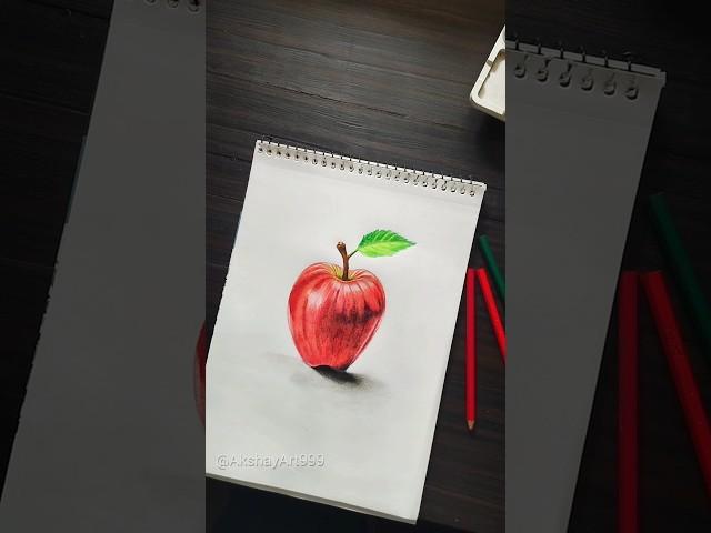 Realistic apple sketch!  #art #shorts #youtubeshorts