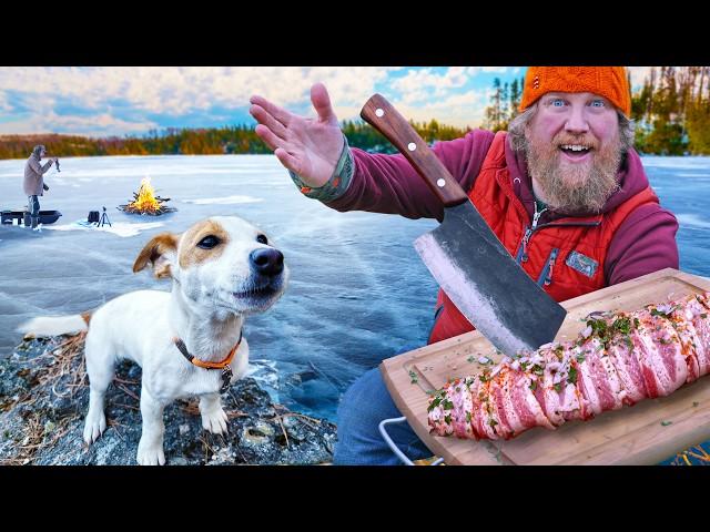First Winter Catch & Cook Trout Ice Fishing