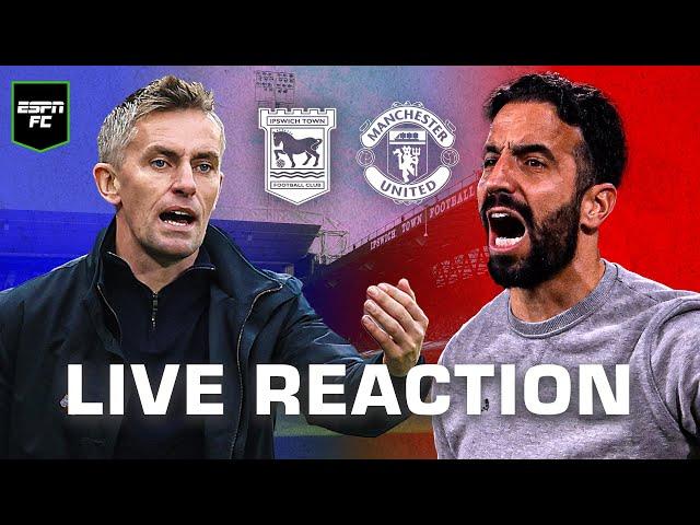 The Ruben Amorim era BEGINS!  Ipswich 1-1 Man United LIVE REACTION | ESPN FC