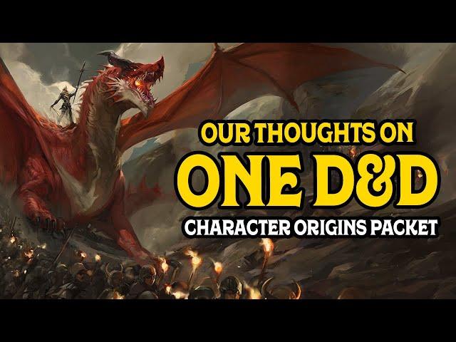 Our Thoughts on the One D&D Character Origins Playtest Packet