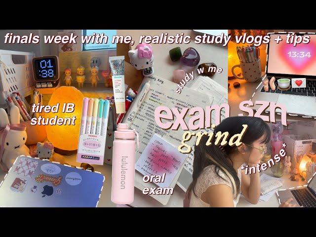 ˚ full week STUDY VLOG *intense* | surviving finals, note taking +study tips (IB, highschool jr)