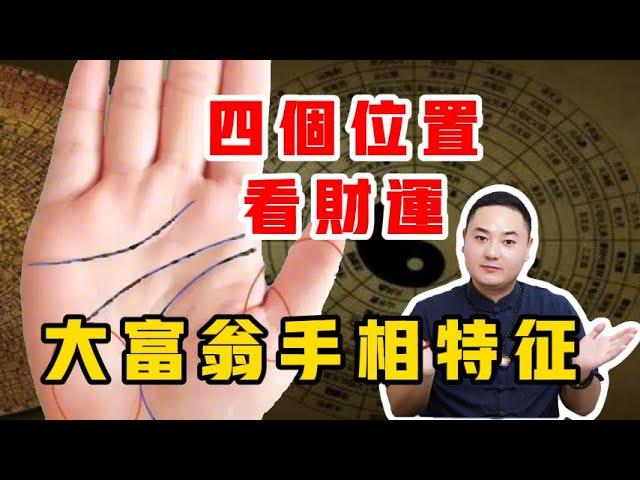 四个位置看财运：大富翁手相特征！#手纹 #手相 #事业 #掌纹 #面相 #预测 #财运 #财富 #感情 #风水 #八字 #传统文化 #聚财纹 #钱 #赚钱 #偏财运 #palmistry