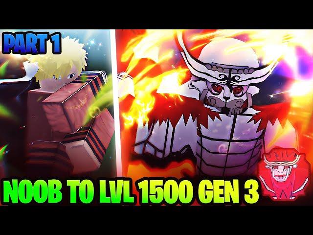 [Shindo] Noob To LVL 1500 Gen 3 Happy Spirit Part 1 | Shindo Life Rellgames