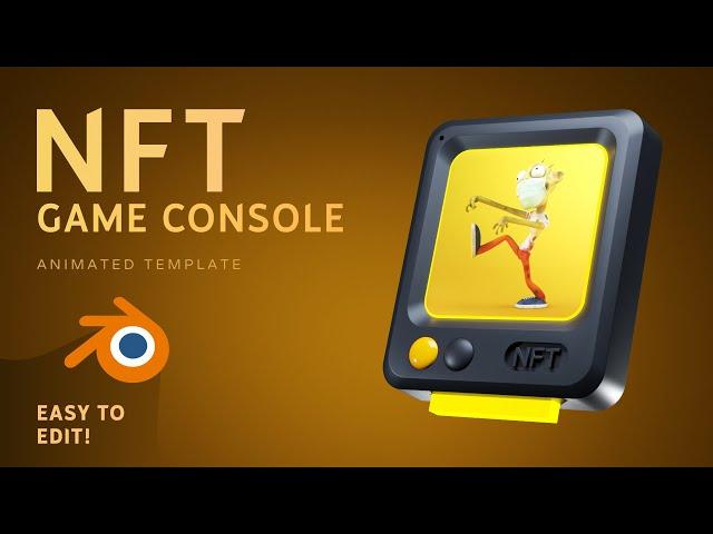 NFT frame template Game console for Blender (blend file)