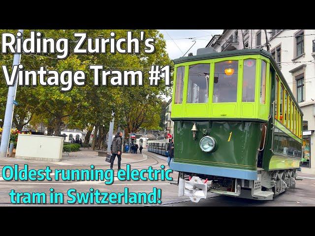 ⁴ᴷ⁶⁰ Riding Vintage Tram #1 on Zürich's Museum Line 21