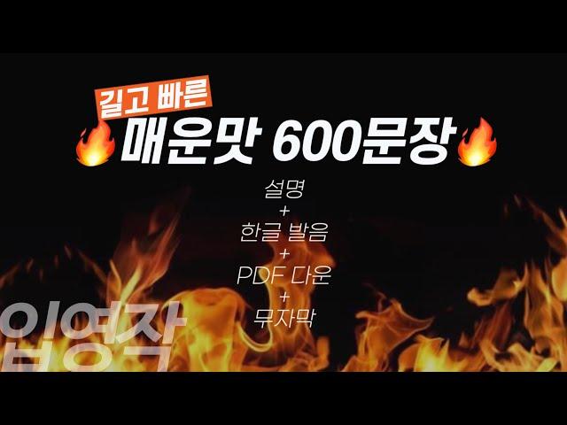  중급자용 뒹굴신 매운맛 600문장 통합본