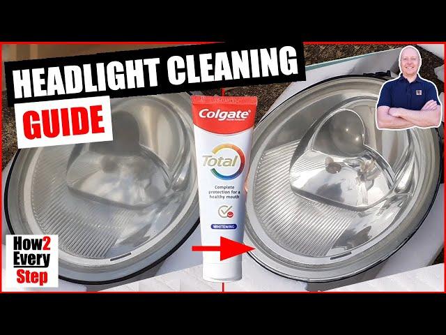 Clean and restore faded headlights with toothpaste protect with wax