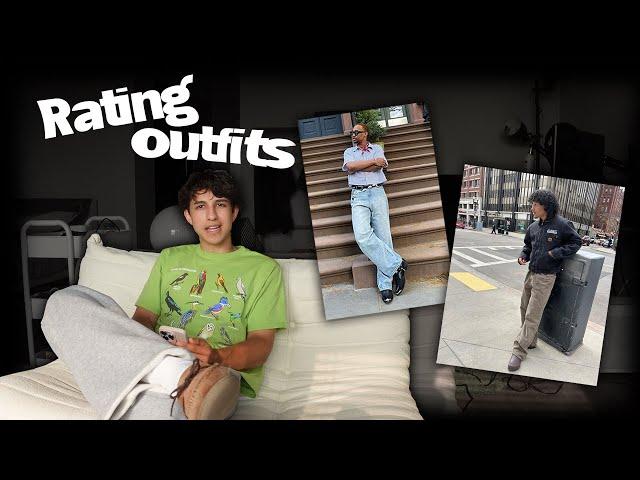 rating outfits on my couch