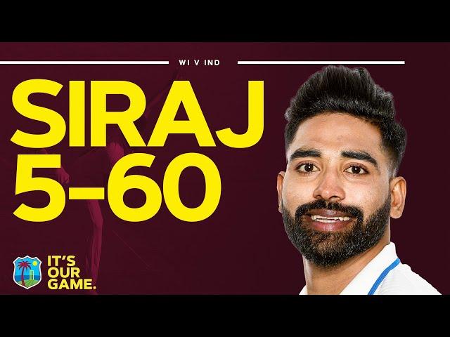 Fast bowling! | Mohammed Siraj Takes 5-60 In 2nd Test | West Indies vs India