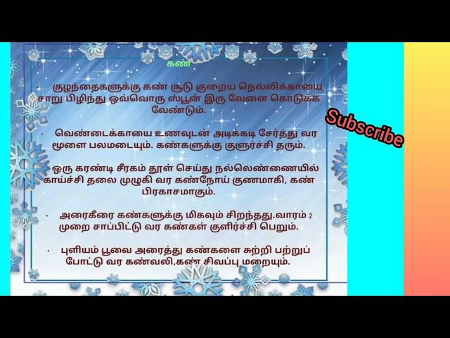 Healthy Lifestyle tips Tamil : Eye