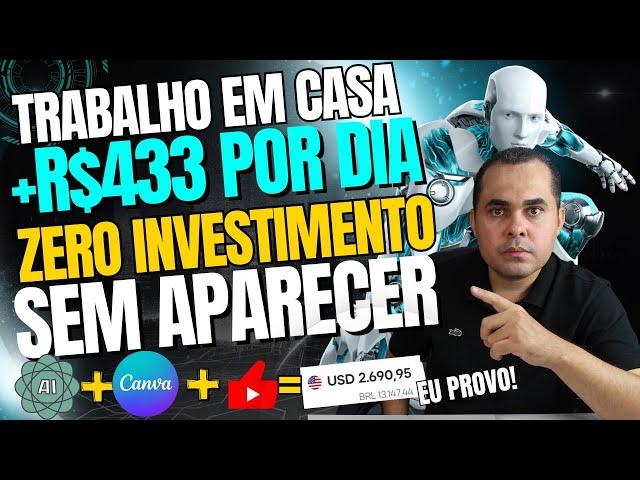 Aprenda como ganhar R$433,00 POR DIA SEM INVESTIMENTO! Sem aparecer! Sem Shopee nem Tigrinho!