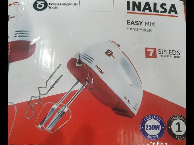 Inalsa hand Mixer easy mix 250 Watt with 7 speed control, unboxing and review at low price 1100 rs