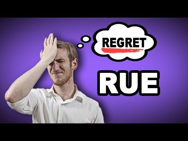 Learn English Words: RUE - Meaning, Vocabulary with Pictures and Examples