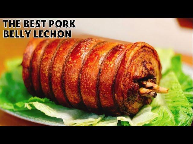 THE BEST PORK LECHON BELLY ROLL IN OVEN | CRISPY AND TASTIEST LECHON |