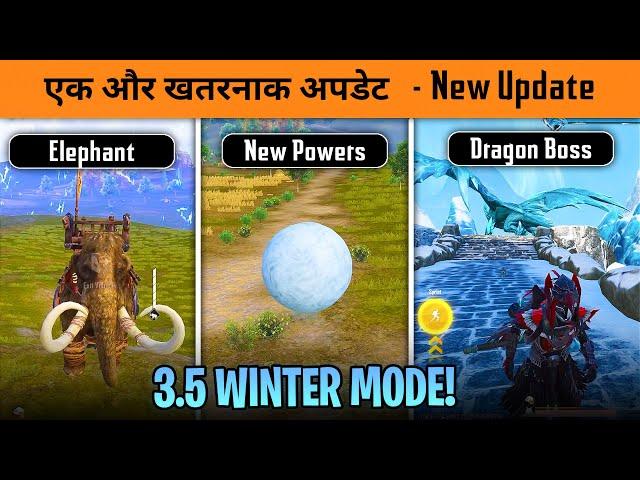 BGMI 3.5 New Update Winter mode is Here ! New Dragon Boss, Elephant and New Ice Powers in BGMI