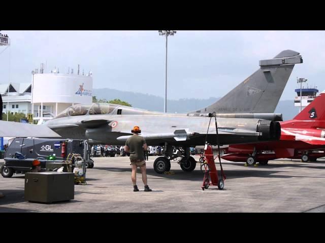 French AF Rafale Engine Start Taxi  out LIMA2015_0320