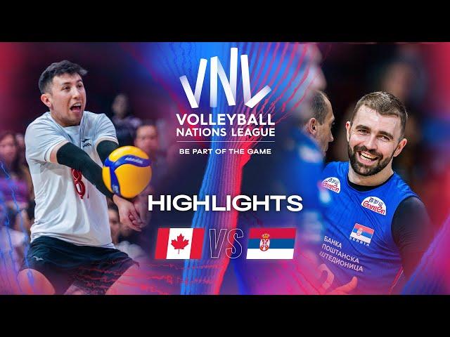  CAN vs.  SRB - Highlights | Week 2 | Men's VNL 2024