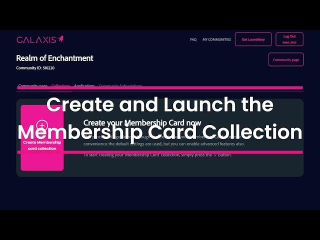 Create and Launch the Membership Card Collection