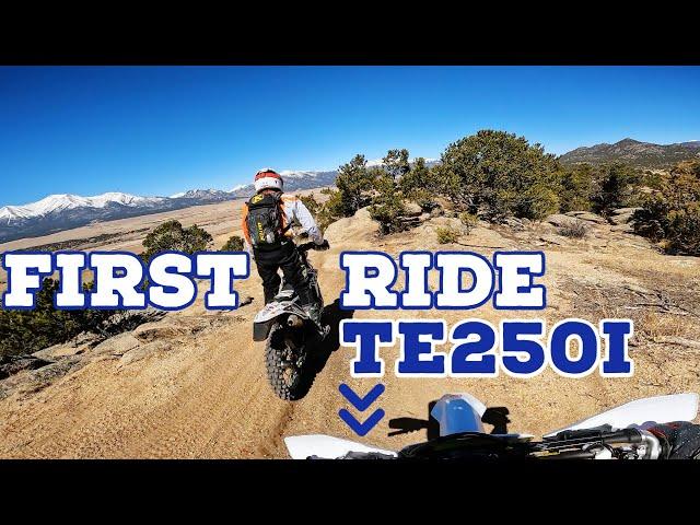 Husky TE250i (NEW BIKE!), 2021 Husqvarna trail riding, AMAZING COLORADO! 7 Rider day trip, KTM BETA