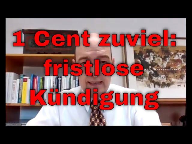 Mietvertrag fristlos kündigen - 1 Cent entscheidet