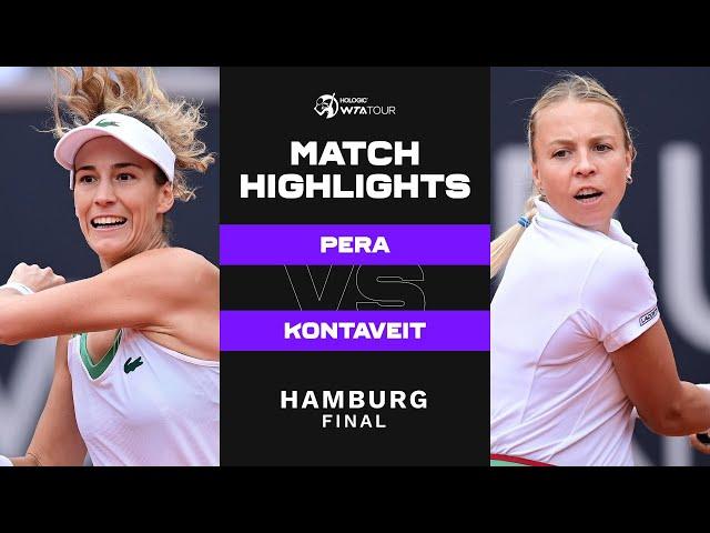 Bernarda Pera vs. Anett Kontaveit | 2022 Hamburg Final | WTA Match Highlights