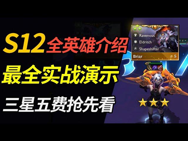 云顶之弈S12：全英雄全羁绊实战介绍，全部三星5费1打9画面曝光！【林小北聯盟戰棋S12云顶之弈】LOL云顶S12套路教学 金铲铲之战 | 英雄联盟云顶之弈 Teamfight Tactics