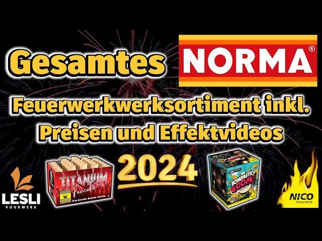 NORMA FEUERWERK 2024 | Alle Produkte inkl. Preise und Effektvideos