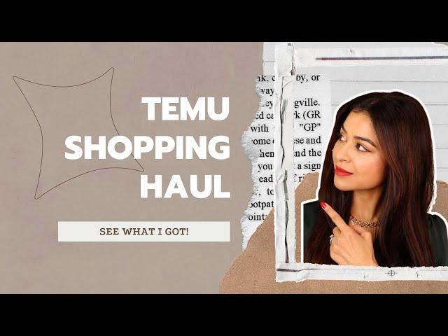 OMG! Temu Haul| Gul Bhangoo