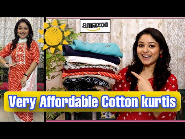 ️Amazon Kurtis haul very affordable cotton Kurtis for summer online shopping with Vaishali Mitra