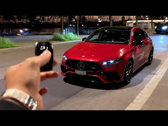 NEW Mercedes AMG A45 S FACELIFT | Full  NIGHT Review Drive Interior Exterior Sound