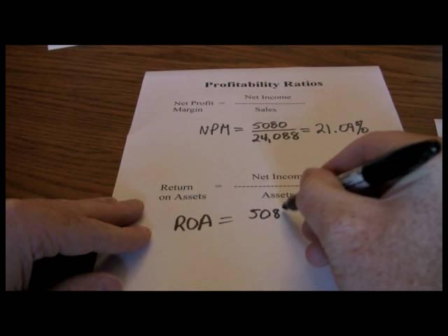 Financial Ratios -- Profitability