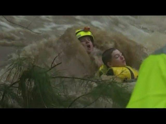 Dramatic flood rescue: Australian teen saved from fast-moving waters