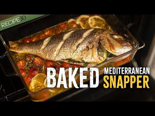 Whole Mediterranean Snapper with Tomatoes and Garlic