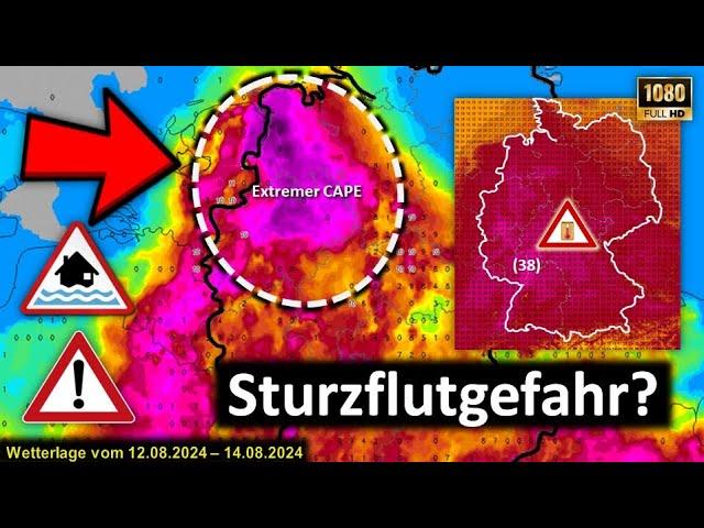 Pulsierende (heftige) Gewitter mit sintflutartigen Regenfällen und kleinkörnigen Hagelansammlungen