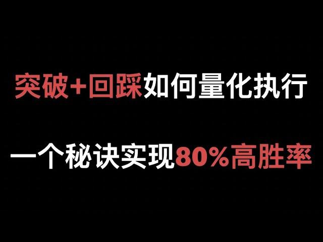 掌握突破趋势K, 轻松抓取每一段趋势行情. 突破+回踩如何量化执行入场？20210202.教学分享