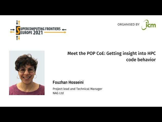 Fouzhan Hosseini | Meet the POP CoE: Getting insight into HPC code behavior