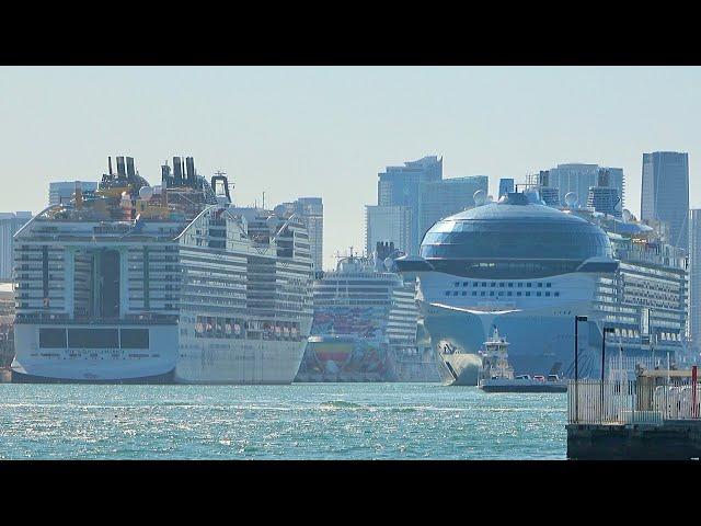 A Historic Saturday in Miami (Icon of the Seas, MSC World America, and Norwegian Aqua)